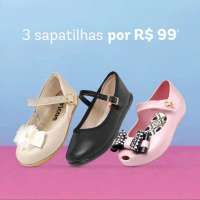 3 sapatilhas infantil por 99