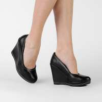 scarpin anabela preto