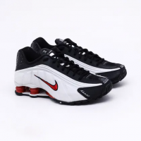 nike shox r4 preto e branco